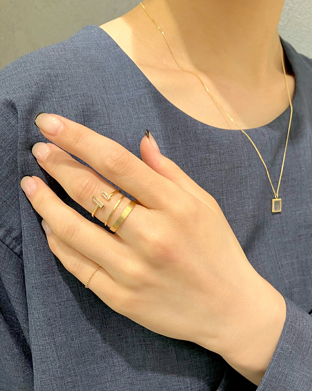 ete | [ジェム] K18YG スカポライト ネックレス | Rakuten Fashion