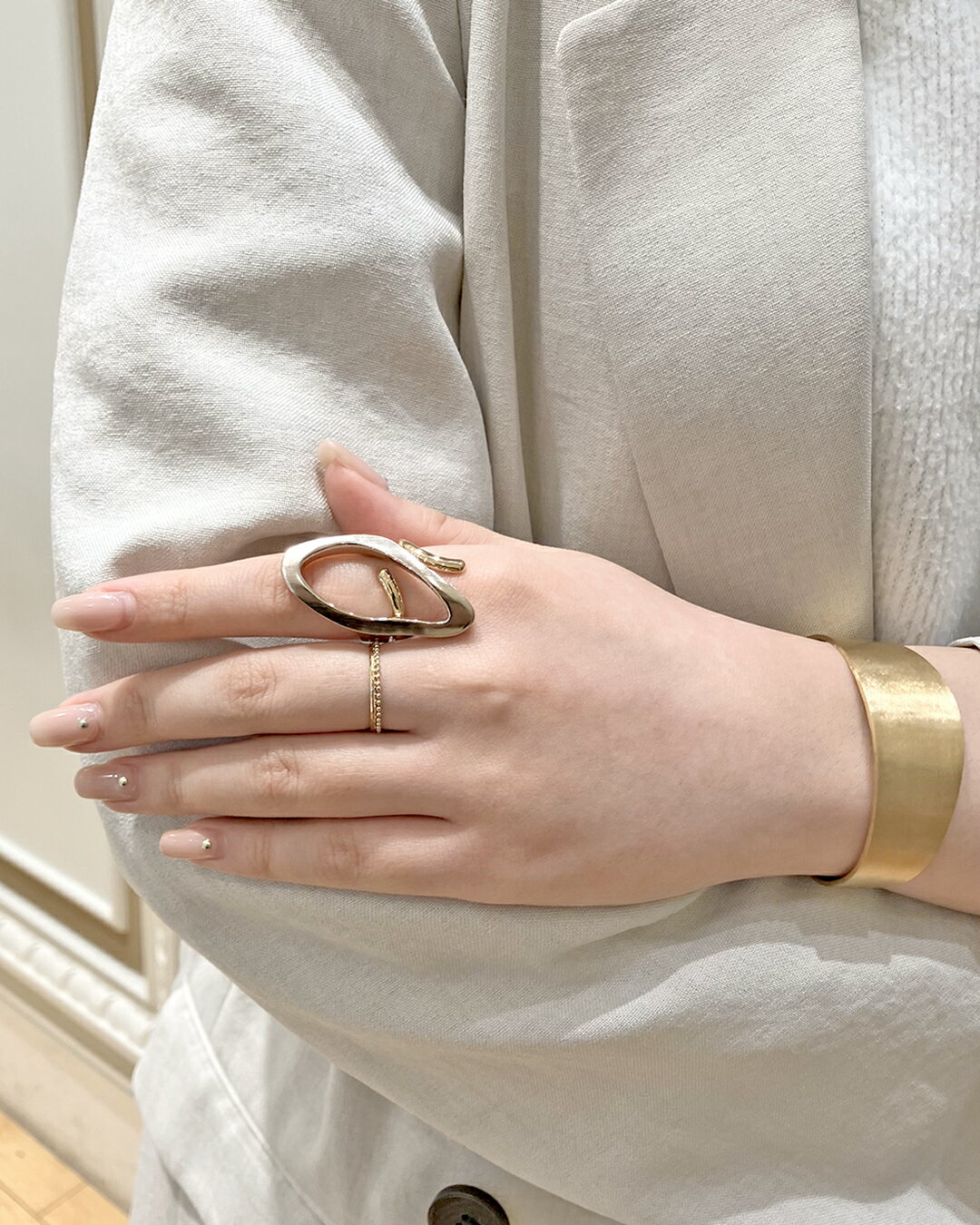 ete | [レイヤード] K10YG ボールチェーン リング | Rakuten Fashion