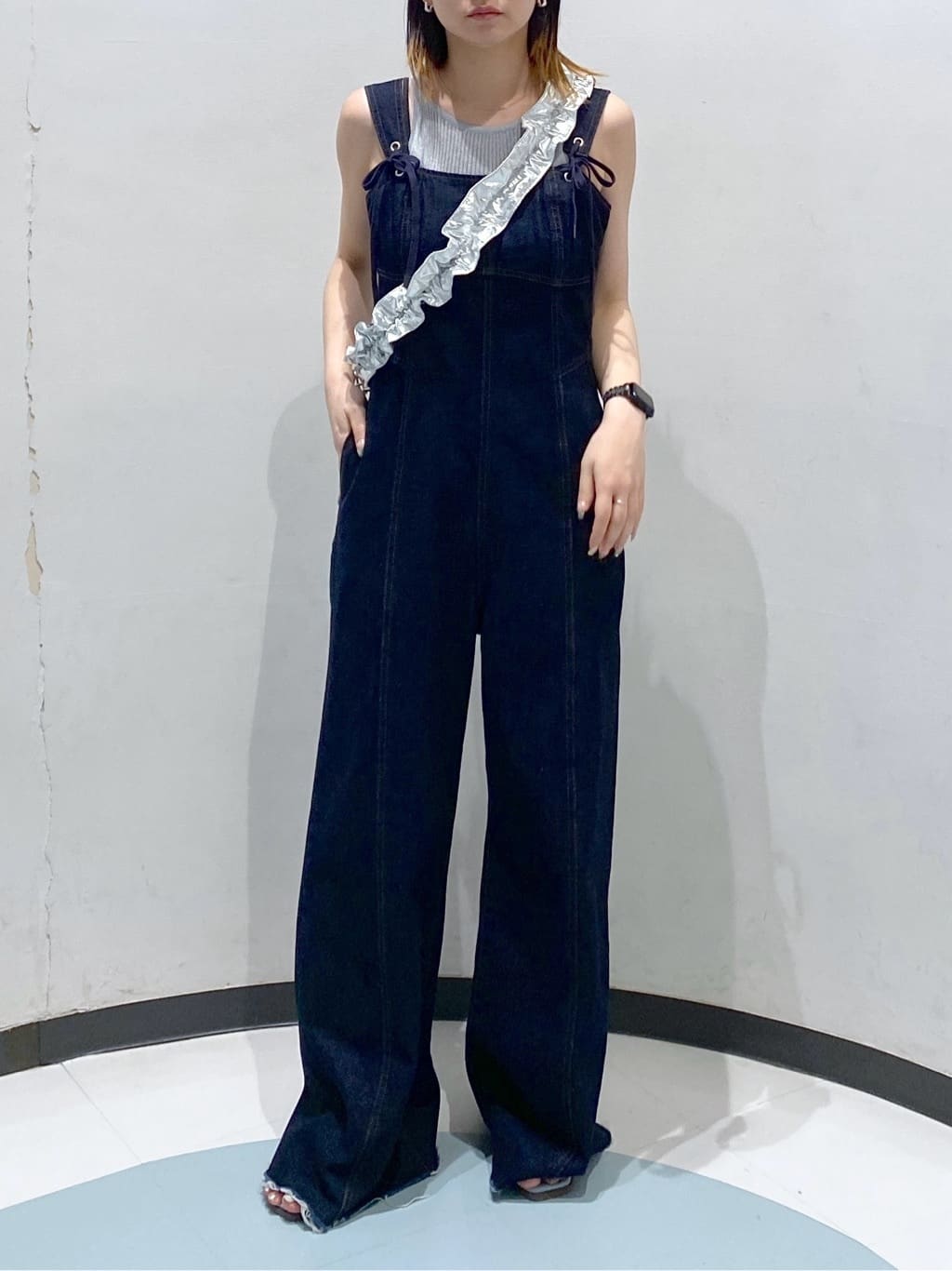 moussy | CORSET STRAP DENIM ジャンプスーツ | Rakuten Fashion(楽天