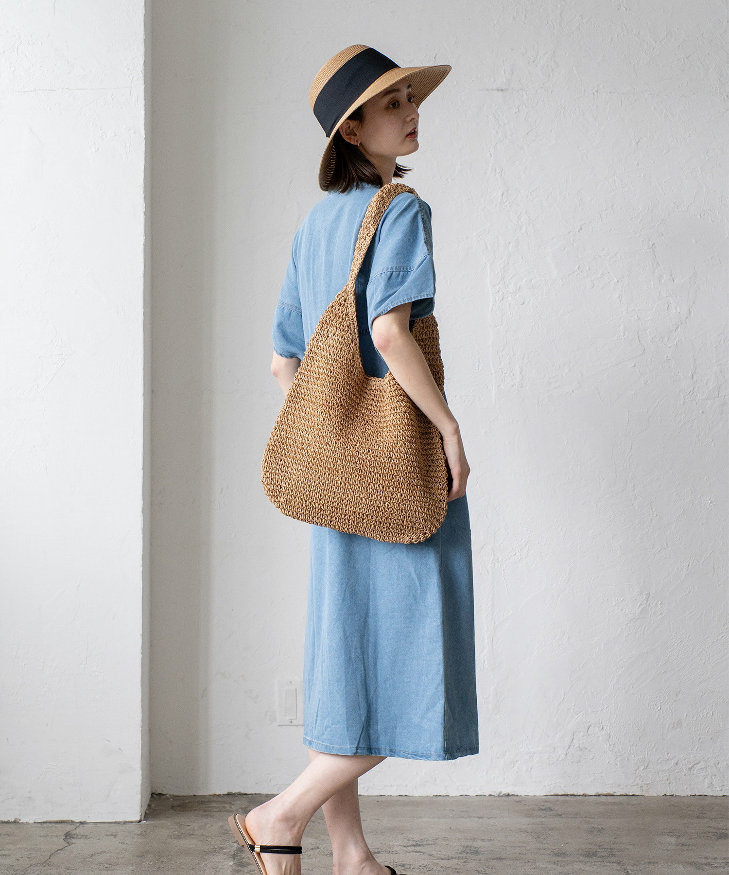 VitaFelice | ランタンスリーブデニムワンピース | Rakuten Fashion