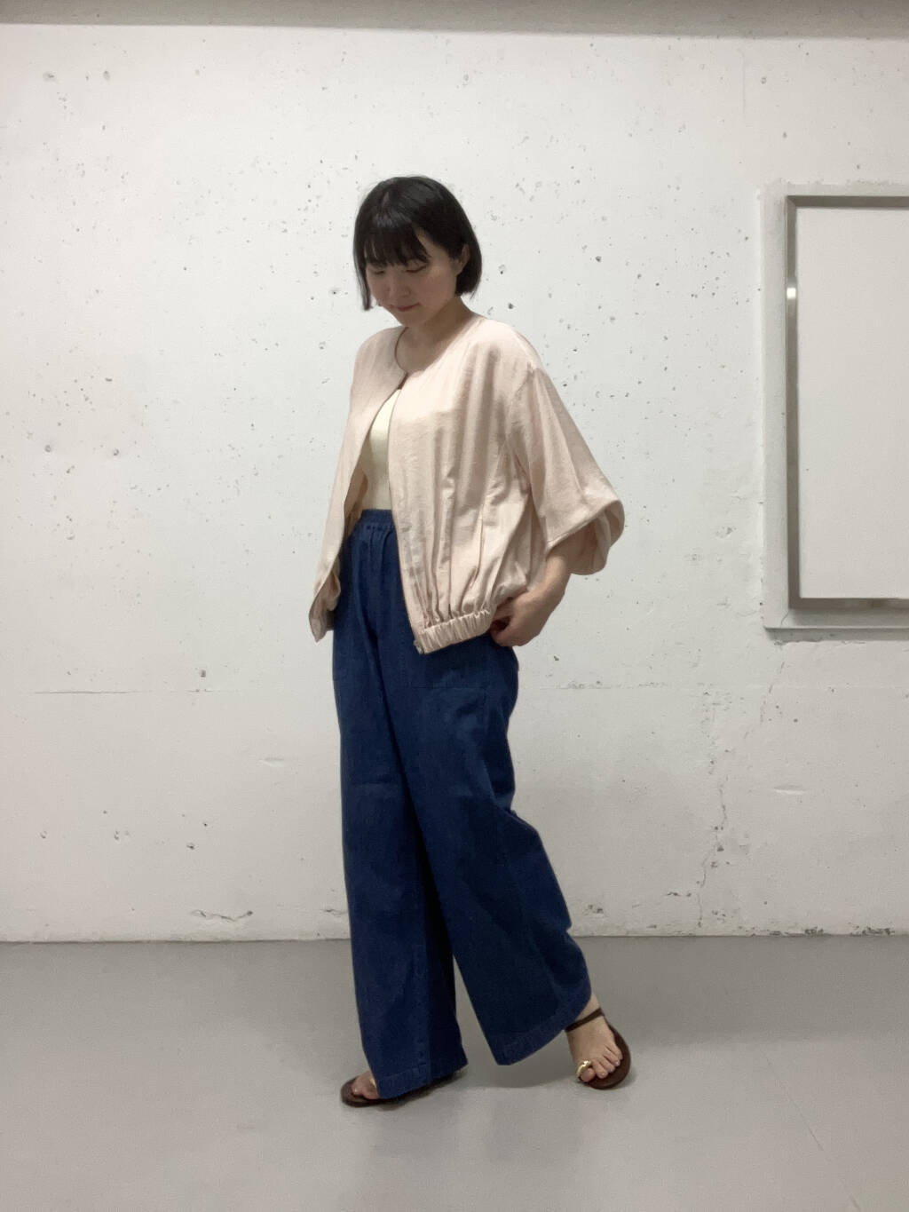 Sonny Labelのライトギャザージップブルゾンを使ったコーディネートを紹介します。｜Rakuten Fashion(楽天ファッション／旧楽天ブランドアベニュー)4245124