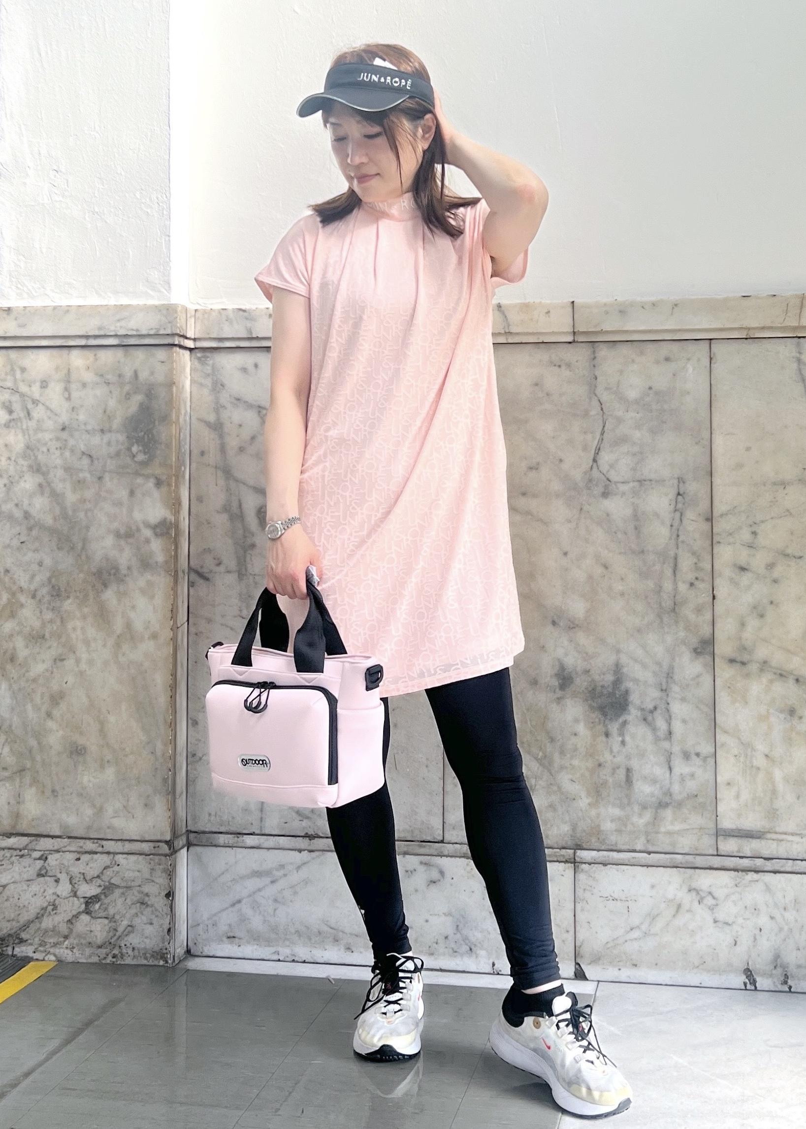 JUN&ROPE'の【UV】【吸水速乾】ロゴジャガードモックネックワンピース