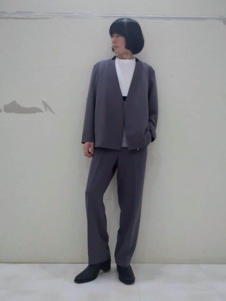 tk.TAKEO KIKUCHIの360度ストレッチノーカラージャケットを使ったコーディネートを紹介します。｜Rakuten Fashion(楽天ファッション／旧楽天ブランドアベニュー)4261672