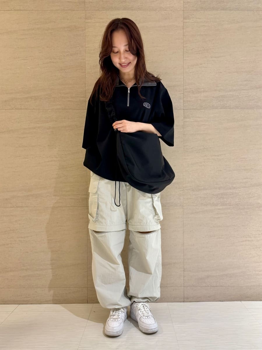 tk.TAKEO KIKUCHIの配色ハーフジップカットソーを使ったコーディネートを紹介します。｜Rakuten Fashion(楽天ファッション／旧楽天ブランドアベニュー)4273369