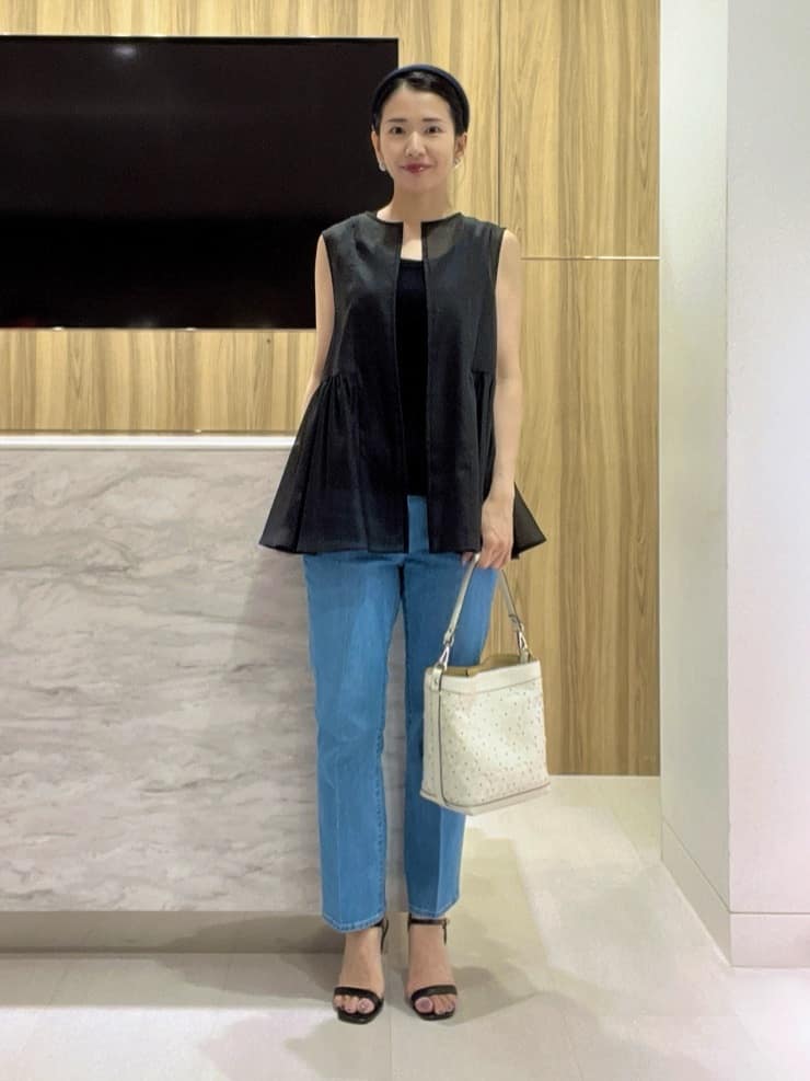 ANAYI | オーガンペプラムギャザージレ | Rakuten Fashion(楽天