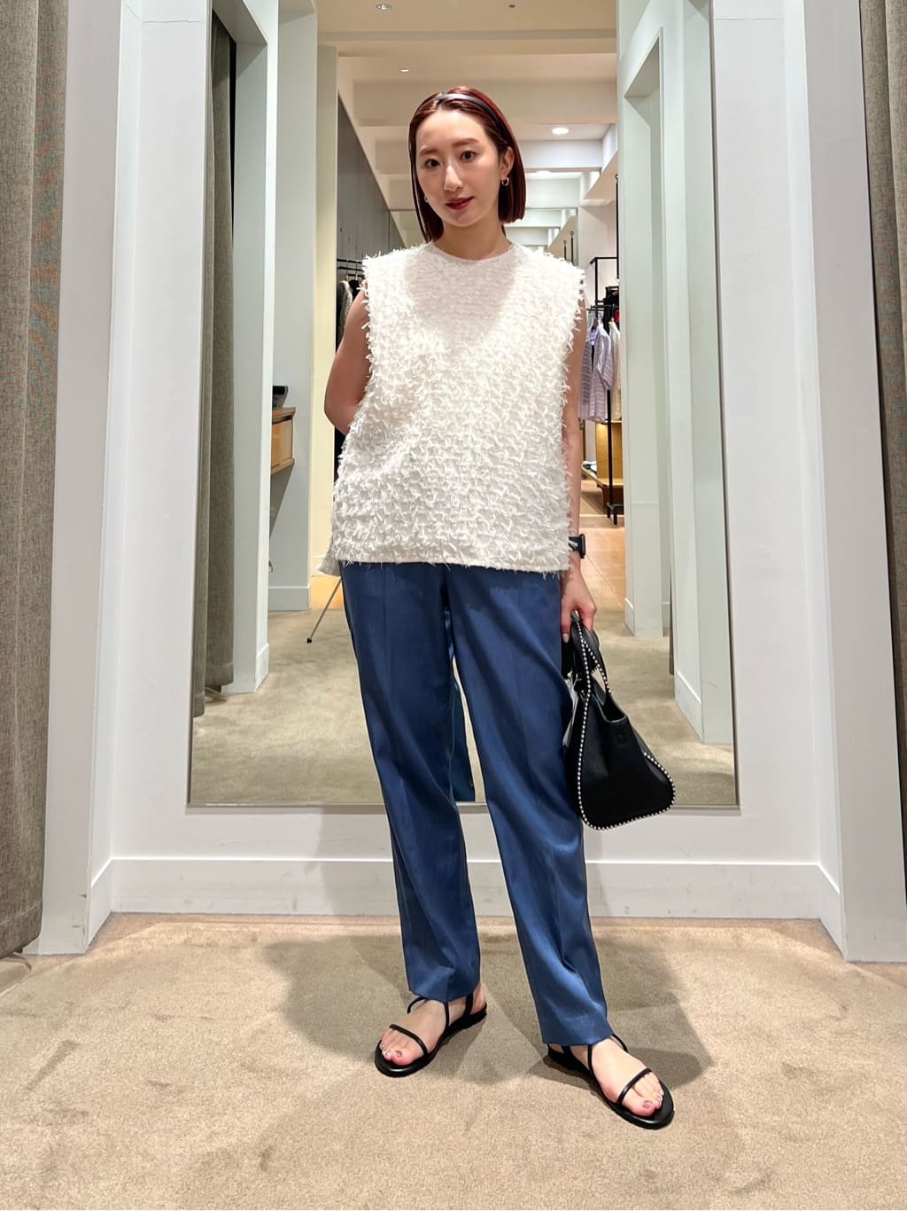 BEAUTY&YOUTH UNITED ARROWSのフリンジ ノースリーブ トップスを使った 