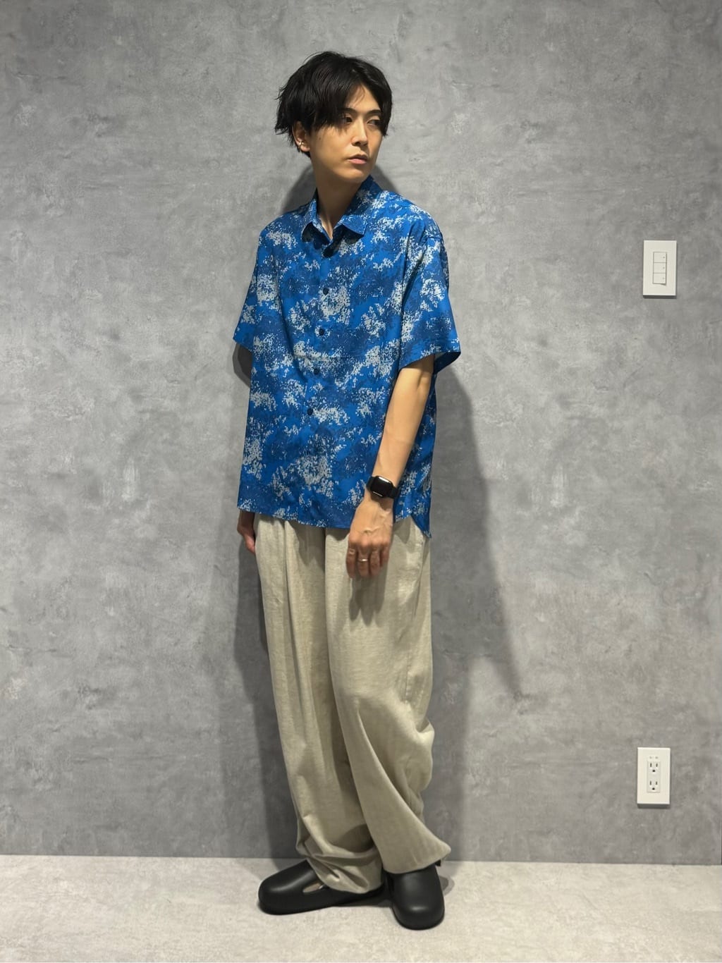 NANO universeの梨地パターンシャツ 半袖を使ったコーディネートを紹介します。｜Rakuten Fashion(楽天ファッション／旧楽天ブランドアベニュー)4295366