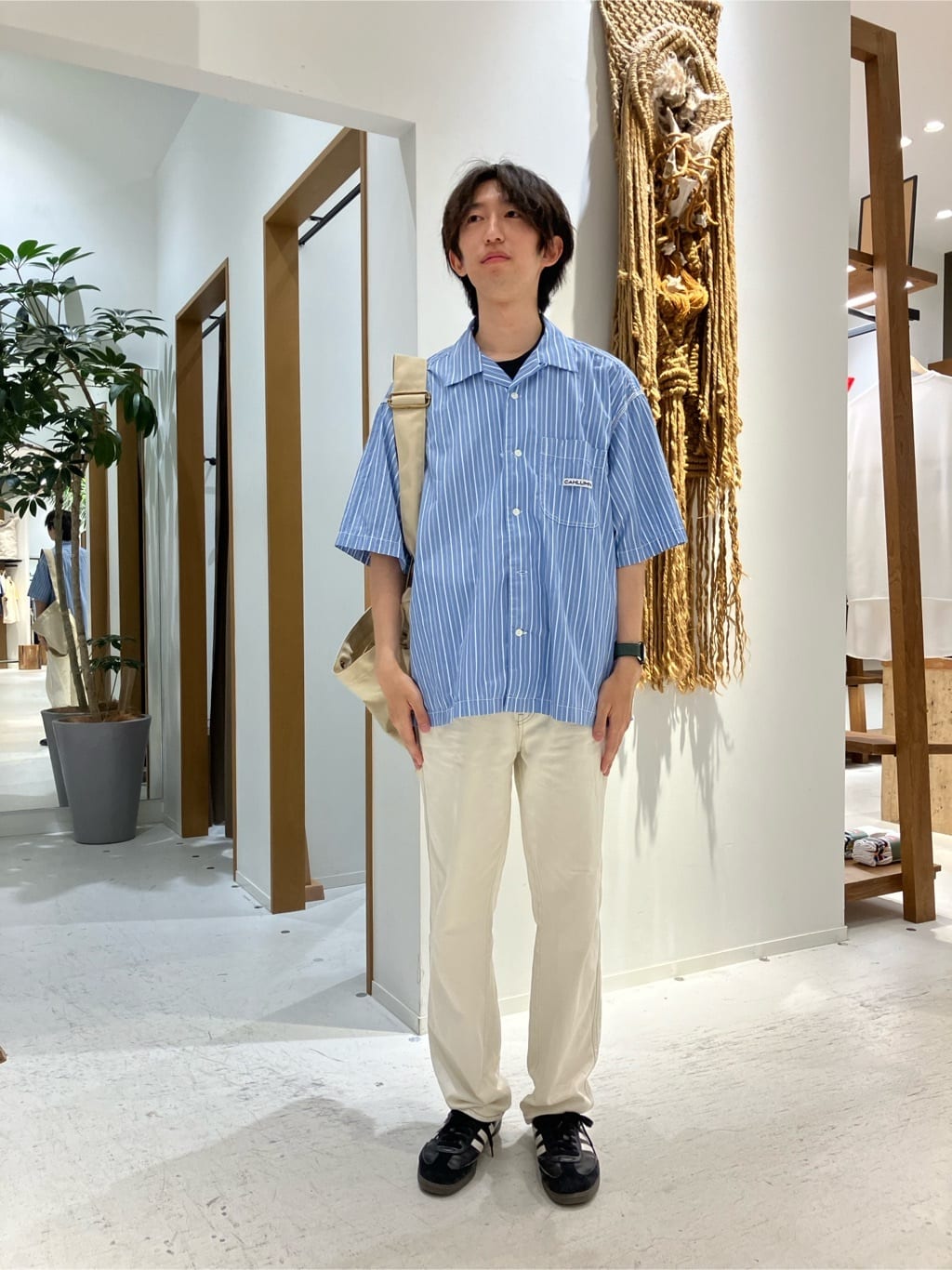 トップス Magazine Pocket Chain Stitch Shirt FREAK'S STORE｜Magazine Pocket Chain Stitch Open Collar