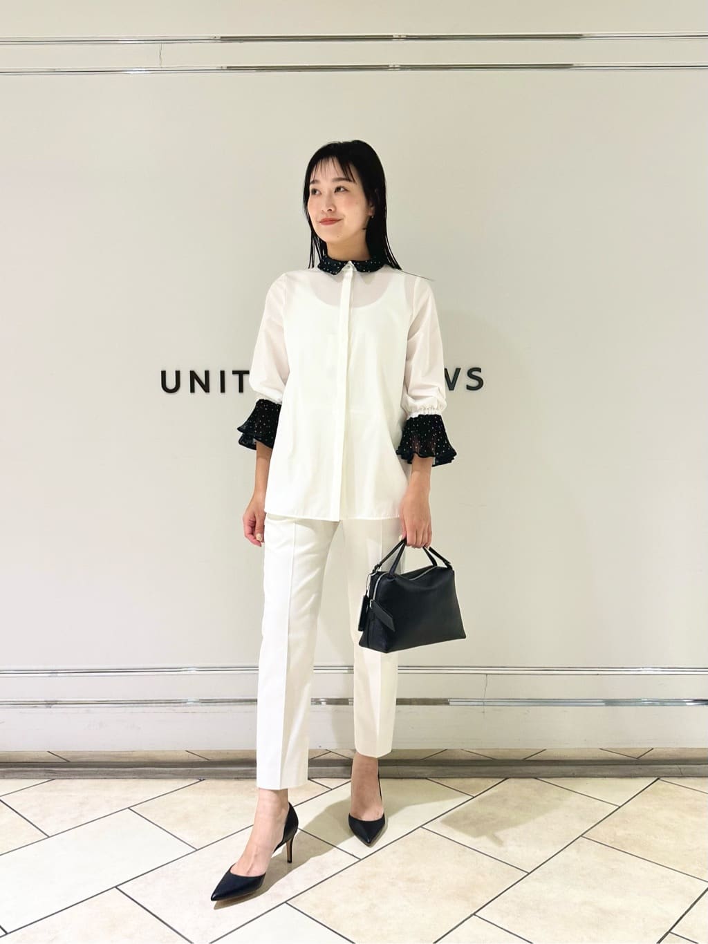 UNITED ARROWSのオーガンジーカフス ブラウスを使ったコーディネート 