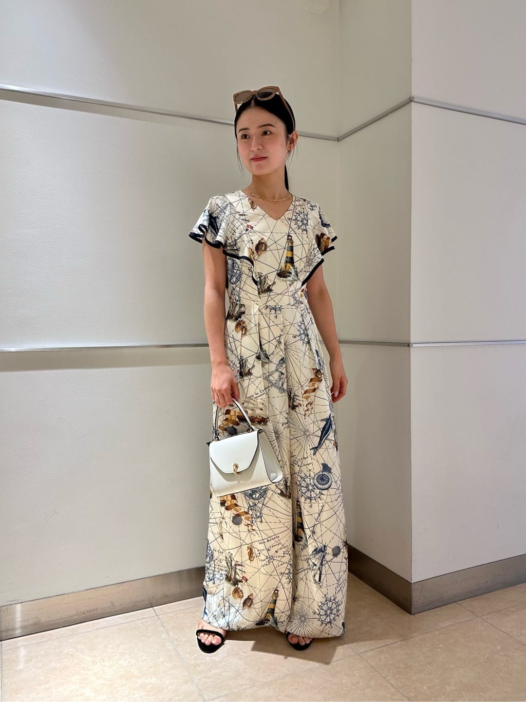 LOULOU WILLOUGHBY】voyageプリントオールインワン LOULOU