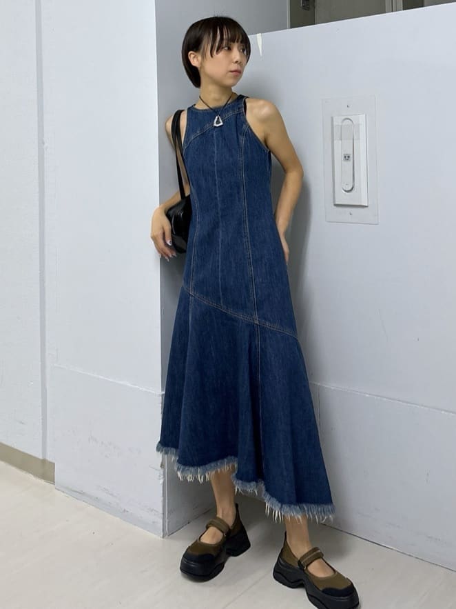 moussyのAMERICAN SLEEVE WAVY ドレスを使ったコーディネート 