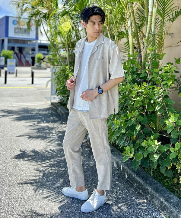BEAMS OUTLETのリップル フェイクレイヤード Tシャツ(接触冷感)を使ったコーディネートを紹介します。｜Rakuten Fashion(楽天ファッション／旧楽天ブランドアベニュー)4348803