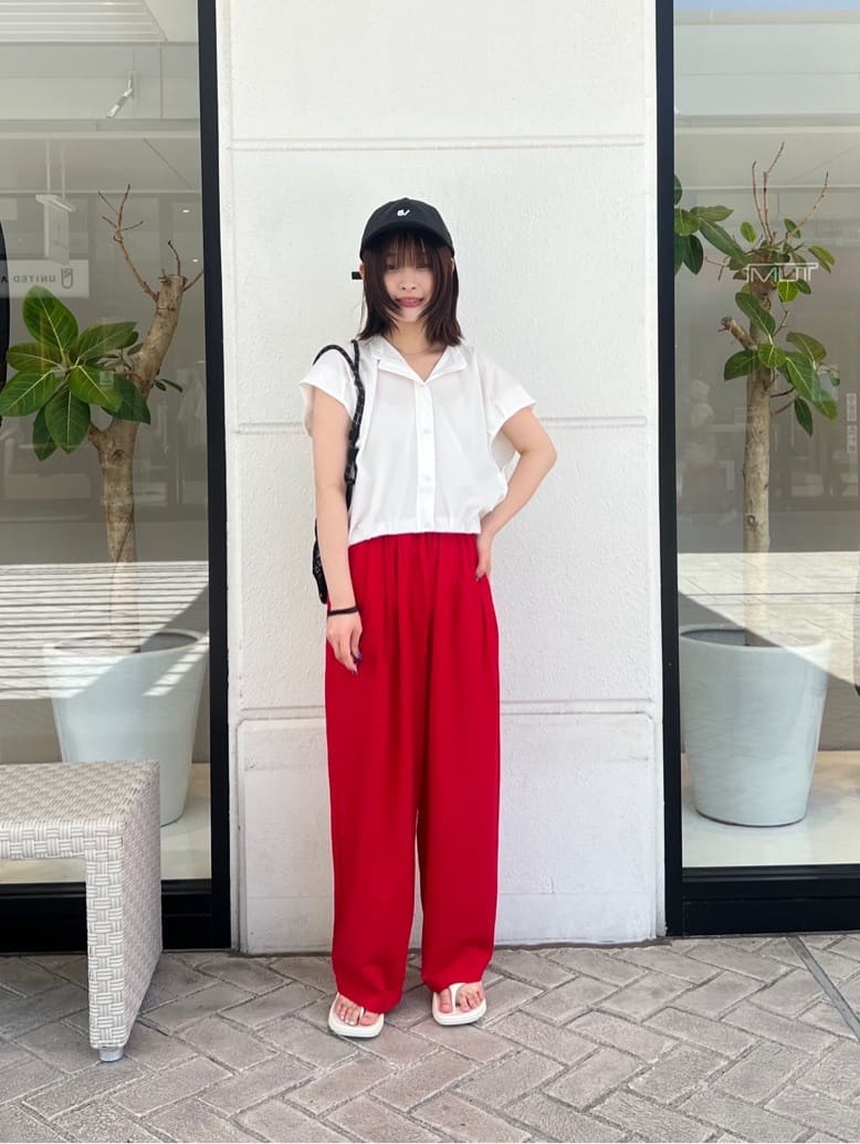 abahouse mavieの【セットアップ対応】レーヨンリネンワイドパンツを使ったコーディネートを紹介します。｜Rakuten Fashion(楽天ファッション／旧楽天ブランドアベニュー)4369473