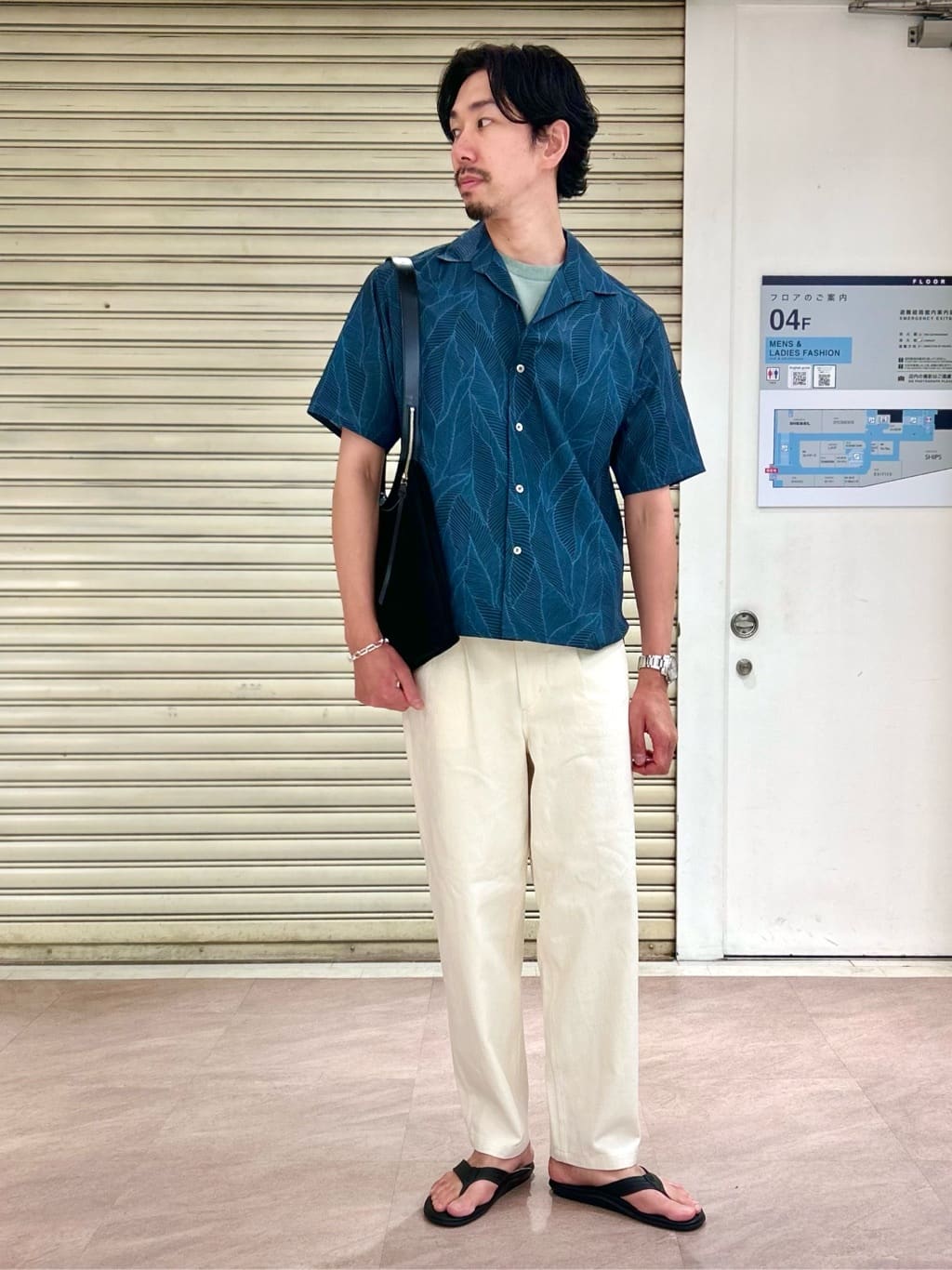 ABAHOUSE | 【ヴィンテージ風】ピグメントプリント 刺繍Tシャツ