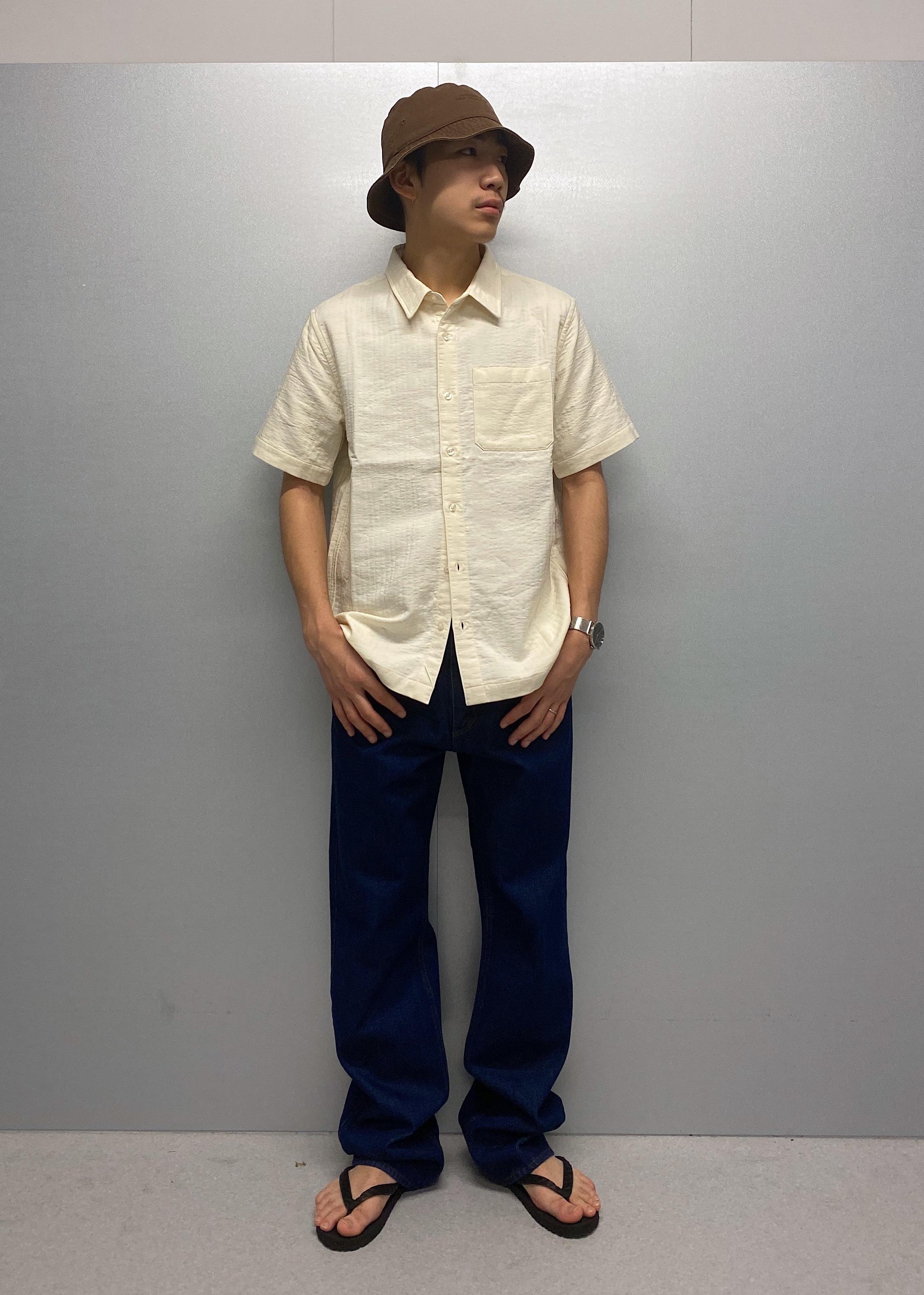 Saturdays NYCのBruce Double Layer Crinkle Short Sleeve Shirtを使っ