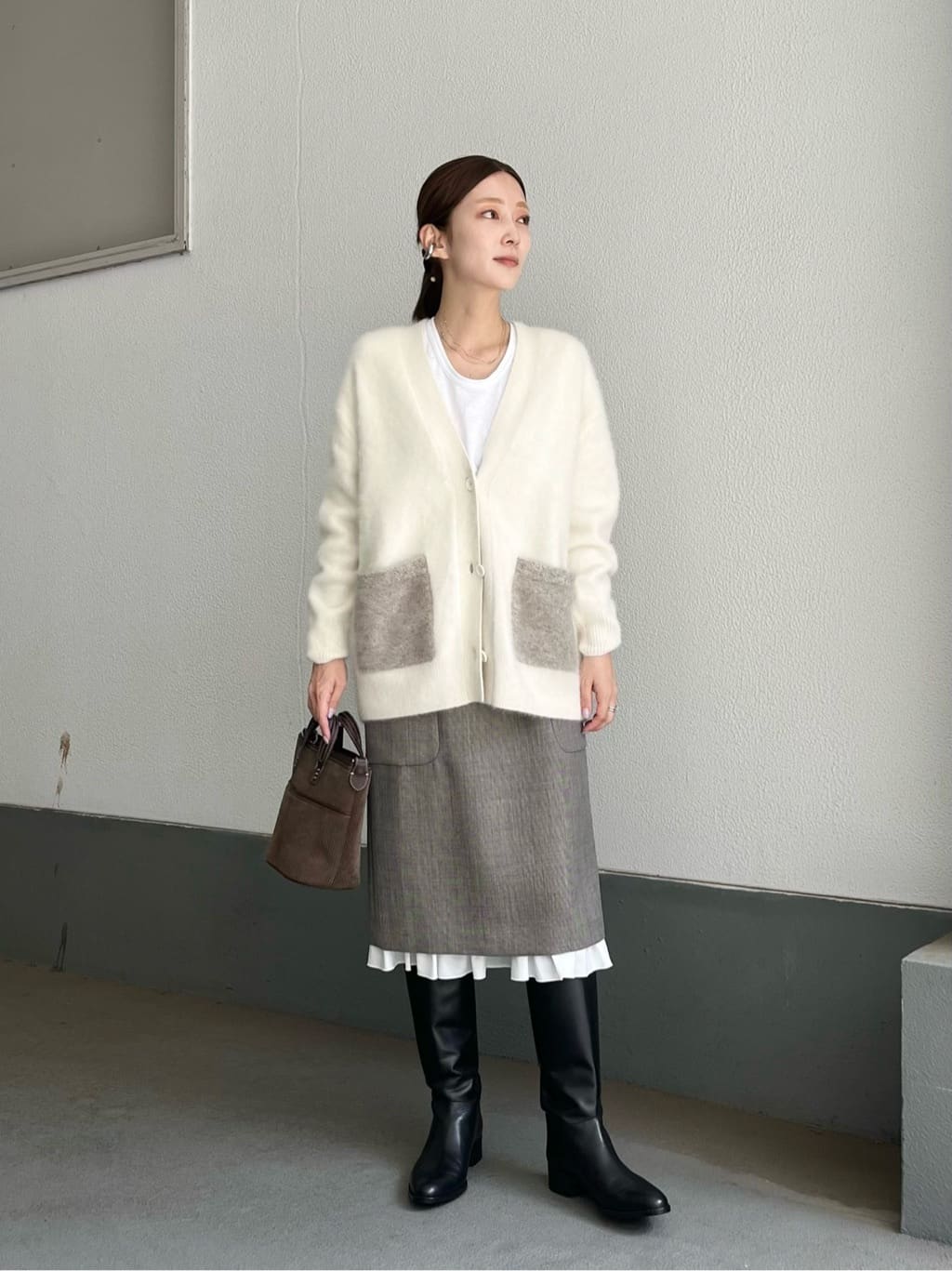 UNITED ARROWS フォックスカシミヤ ポケット カーディガン