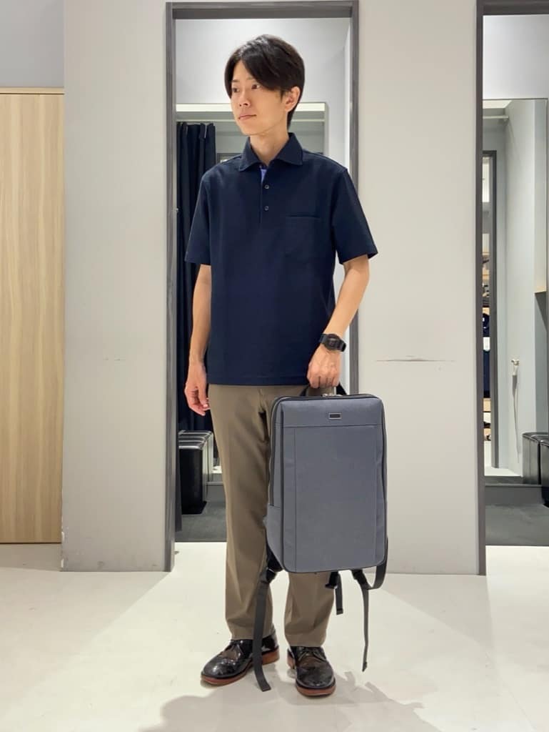 TAKEO KIKUCHIの【抗菌防臭/9色5サイズ展開】ハニカムメランジ ポロシャツを使ったコーディネートを紹介します。｜Rakuten Fashion(楽天ファッション／旧楽天ブランドアベニュー)4424442