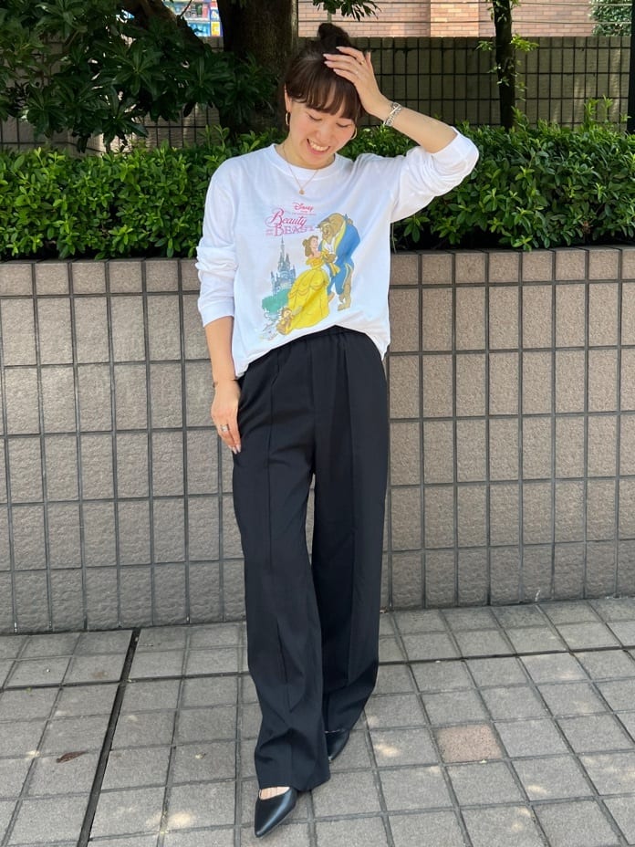 Rouge vif la cleのウールライクイージーストレートパンツを使ったコーディネートを紹介します。｜Rakuten Fashion(楽天ファッション／旧楽天ブランドアベニュー)4424491