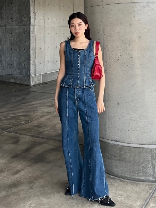 MOUSSY | BUTTON UP デニムトップス (シャツ・ブラウス ) |SHEL