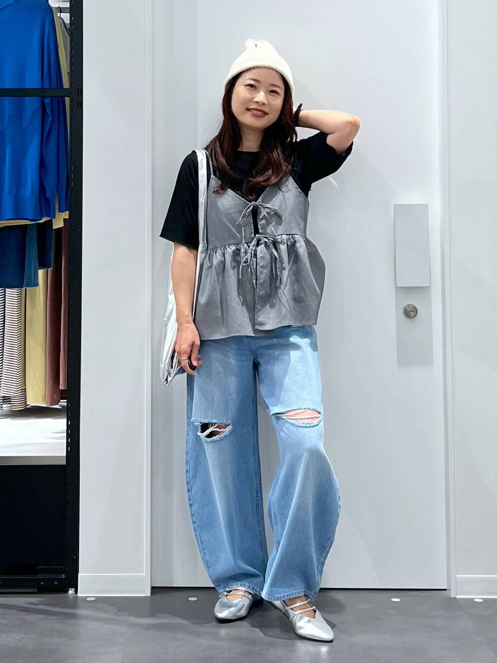 LAKOLEのギャザーダブルストラップパンプスを使ったコーディネートを紹介します。｜Rakuten Fashion(楽天ファッション／旧楽天ブランドアベニュー)4441072