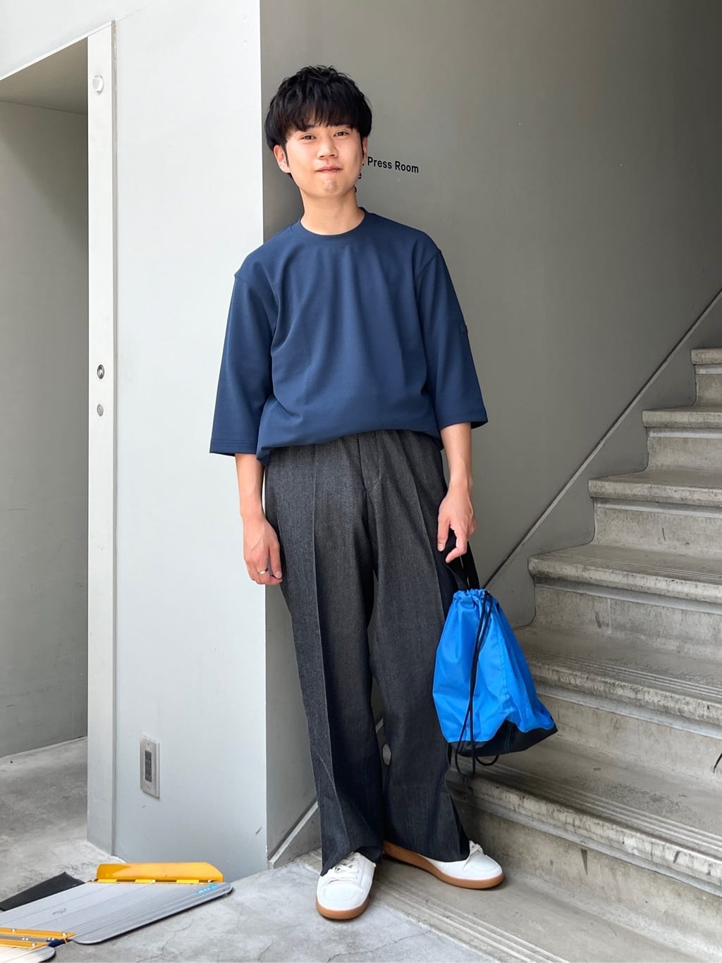 TAKEO KIKUCHIの【接触冷感/Made in JAPAN】七分袖 梨地カットソーを使ったコーディネートを紹介します。｜Rakuten Fashion(楽天ファッション／旧楽天ブランドアベニュー)4451806