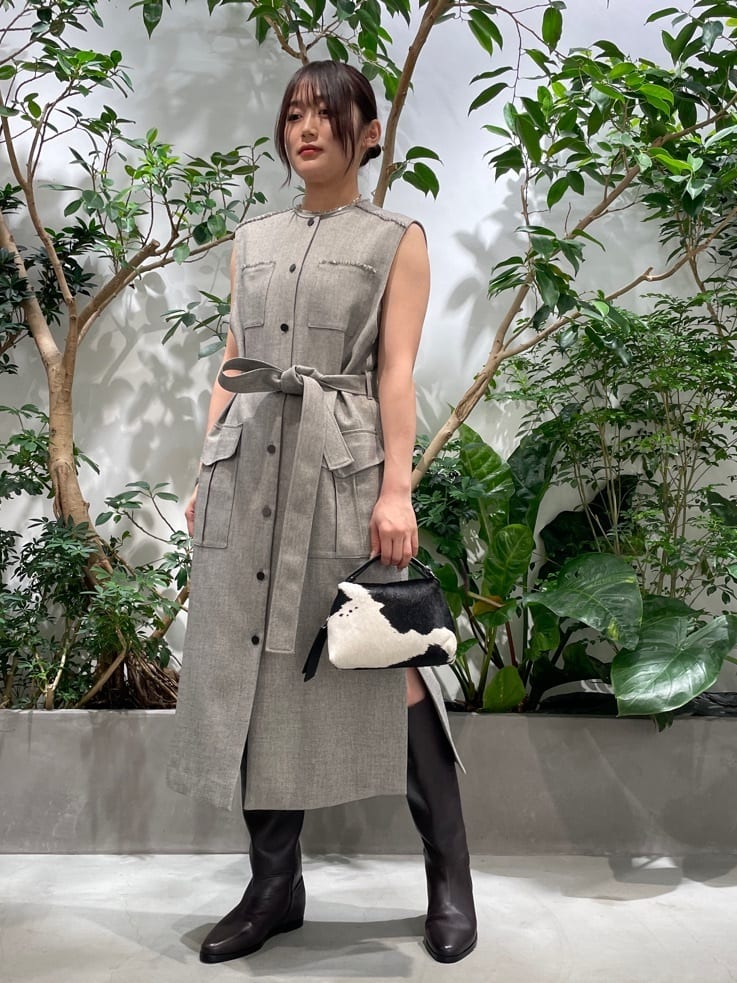 アルアバイル 新品 メランジミニヘリンボンジレワンピース
