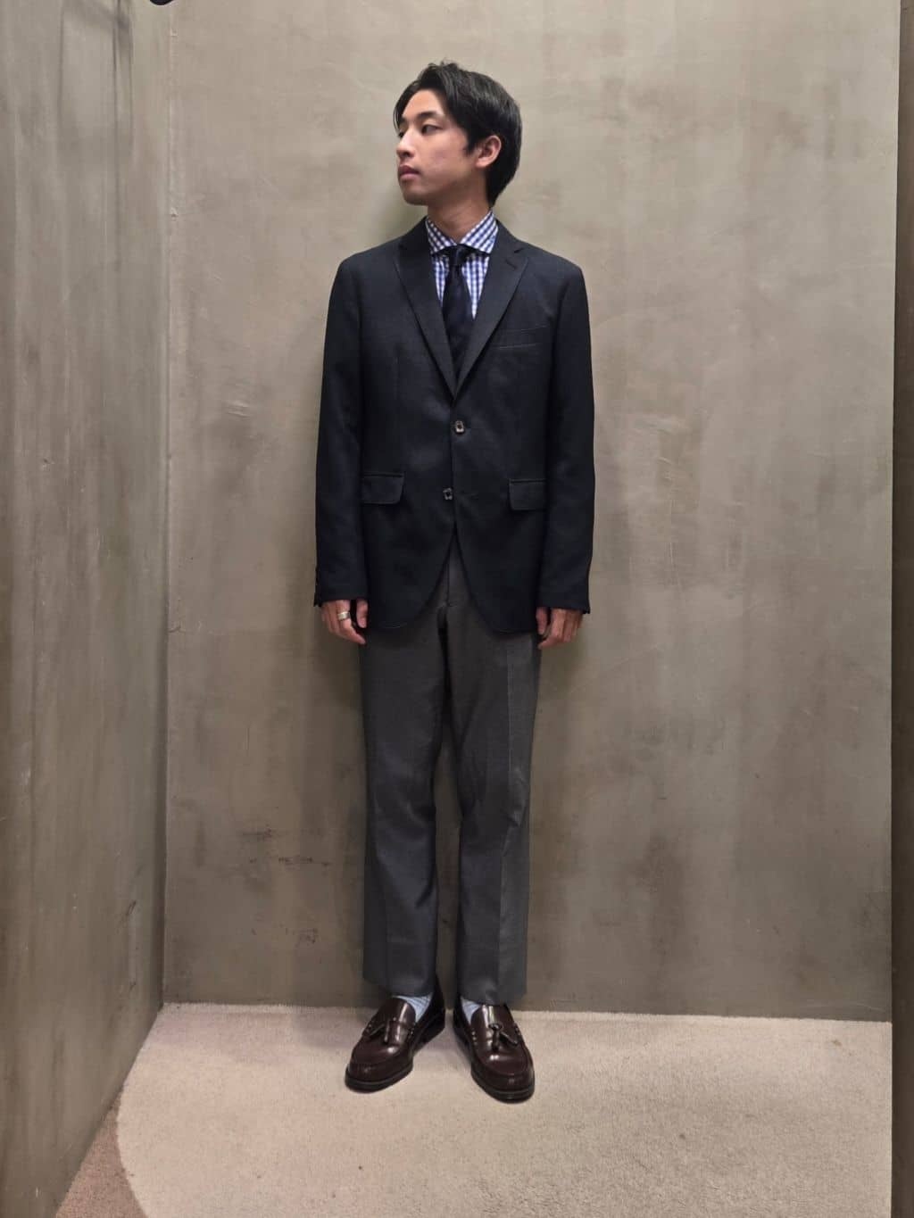 TAKEO KIKUCHIの【Made in JAPAN】TANGOストライプ ネクタイを使ったコーディネートを紹介します。｜Rakuten Fashion(楽天ファッション／旧楽天ブランドアベニュー)4481843