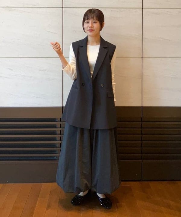 Demi-Luxe BEAMS】ONE SIZE 丸胴 テレコ 長袖 Tシャツ