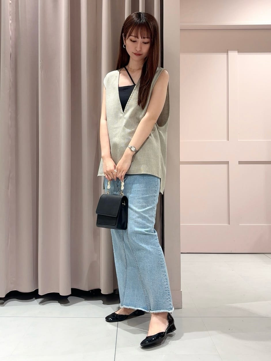 ESPERANZAのスクエアローヒールセパレートパンプスを使ったコーディネートを紹介します。｜Rakuten Fashion(楽天ファッション／旧楽天ブランドアベニュー)4492253