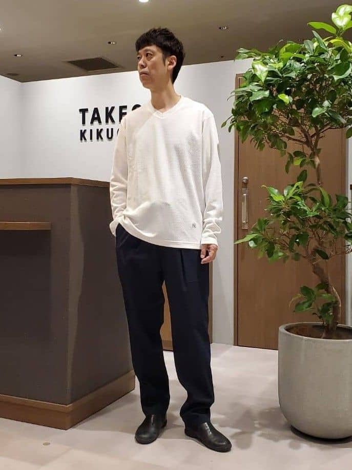 TAKEO KIKUCHIのベイカー イージーパンツを使ったコーディネートを紹介します。｜Rakuten Fashion(楽天ファッション／旧楽天ブランドアベニュー)4503432