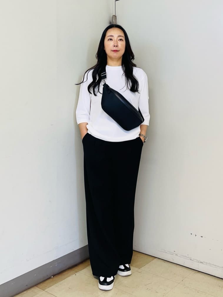TAKEO KIKUCHIの【接触冷感/Made in JAPAN】七分袖 梨地カットソーを使ったコーディネートを紹介します。｜Rakuten Fashion(楽天ファッション／旧楽天ブランドアベニュー)4508278