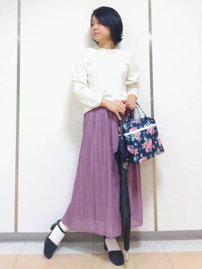 LAURA ASHLEYの【シルクコットン/日本製/ワンマイルウエア】ラウンドネックプルオーバーを使ったコーディネートを紹介します。｜Rakuten Fashion(楽天ファッション／旧楽天ブランドアベニュー)4512448