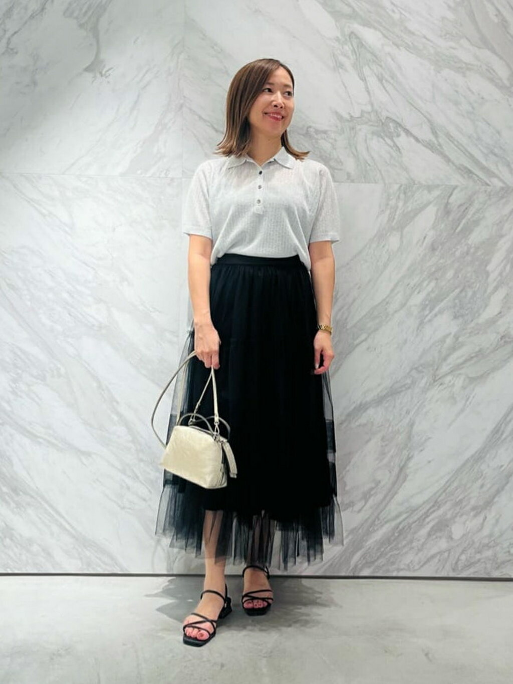 ANAYI | LUREXポロプルオーバー | Rakuten Fashion(楽天ファッション