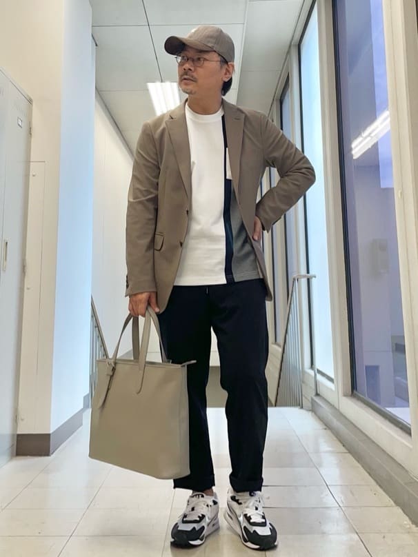 TAKEO KIKUCHIの【バイカラー】バーチカル切替 ジャージカットソーを使ったコーディネートを紹介します。｜Rakuten Fashion(楽天ファッション／旧楽天ブランドアベニュー)4523298