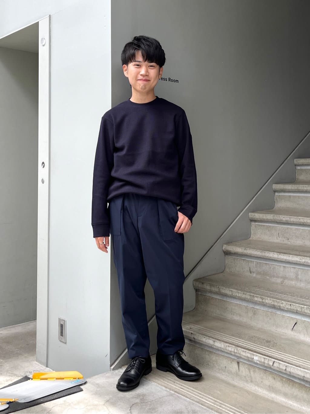 TAKEO KIKUCHIの【尾州織】クルーネック カットソーを使ったコーディネートを紹介します。｜Rakuten Fashion(楽天ファッション／旧楽天ブランドアベニュー)4523321