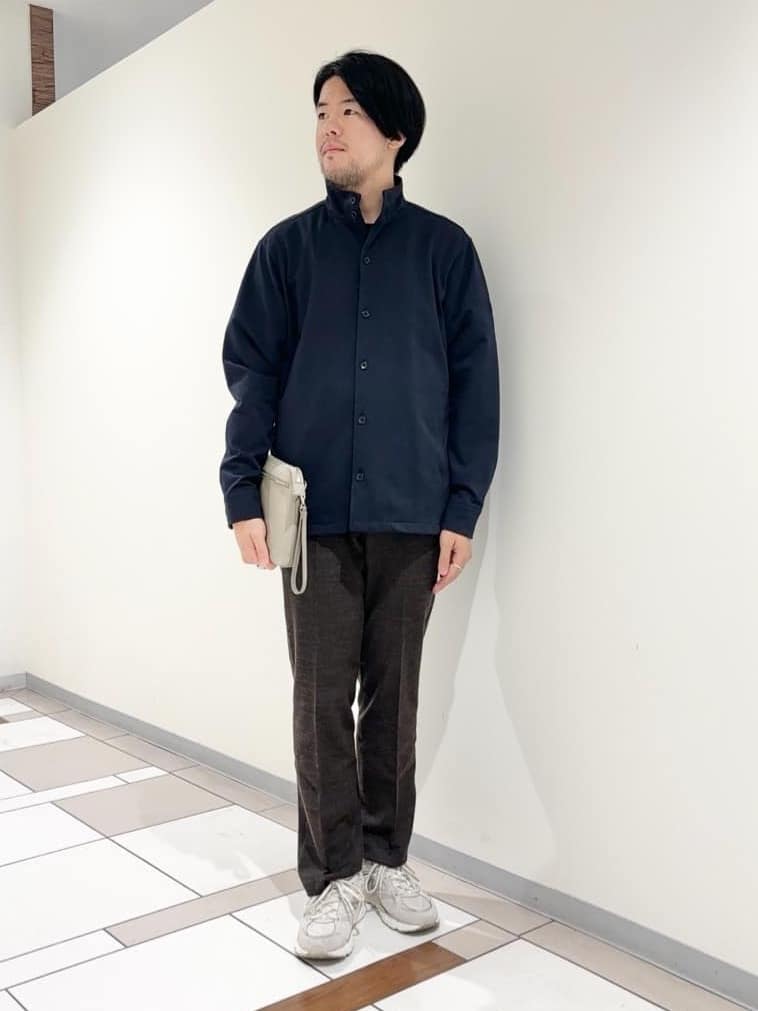 TAKEO KIKUCHIの【marudeorie】スタンドカラー グレンチェック シャツブルゾンを使ったコーディネートを紹介します。｜Rakuten Fashion(楽天ファッション／旧楽天ブランドアベニュー)4523676