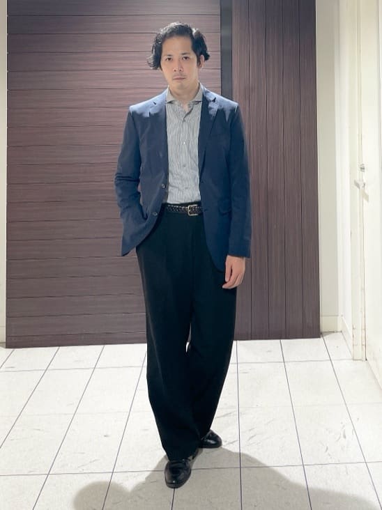 TAKEO KIKUCHIの【抗菌防臭】COOL DOTS(R)ドビープリント ジャケットを使ったコーディネートを紹介します。｜Rakuten Fashion(楽天ファッション／旧楽天ブランドアベニュー)4526680