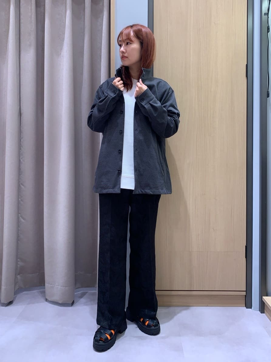 TAKEO KIKUCHIの【marudeorie】スタンドカラー グレンチェック シャツブルゾンを使ったコーディネートを紹介します。｜Rakuten Fashion(楽天ファッション／旧楽天ブランドアベニュー)4534014