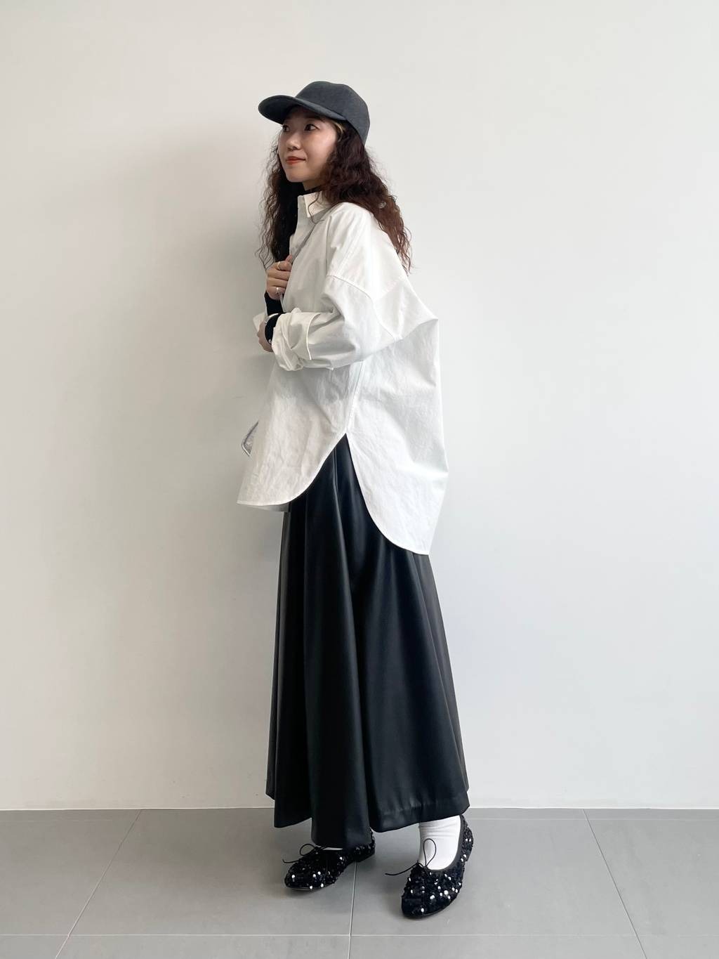 BABYLONE 柳橋唯さん コラボ バックタックオーバーシャツ ホワイト