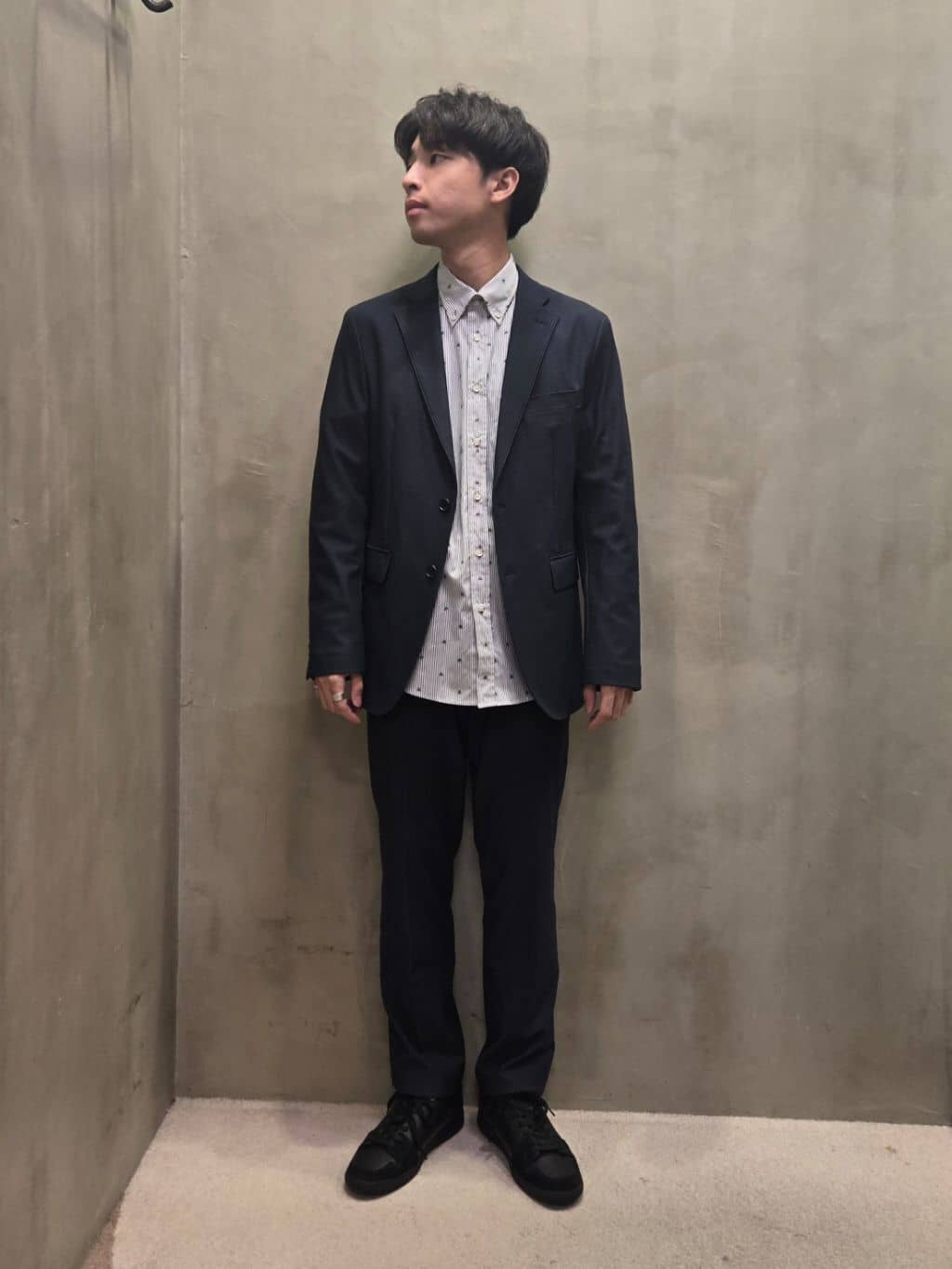 TAKEO KIKUCHIのハットモチーフ ジャカード ストライプ シャツを使ったコーディネートを紹介します。｜Rakuten Fashion(楽天ファッション／旧楽天ブランドアベニュー)4535455