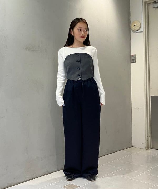 Demi-Luxe BEAMSの丸胴 テレコ 長袖 Tシャツ 24AWを使った 