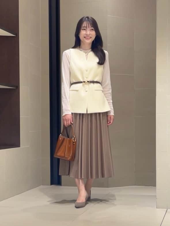 ANAYI | 【セットアップ対応商品】ワッフルツイードペプラムジレ