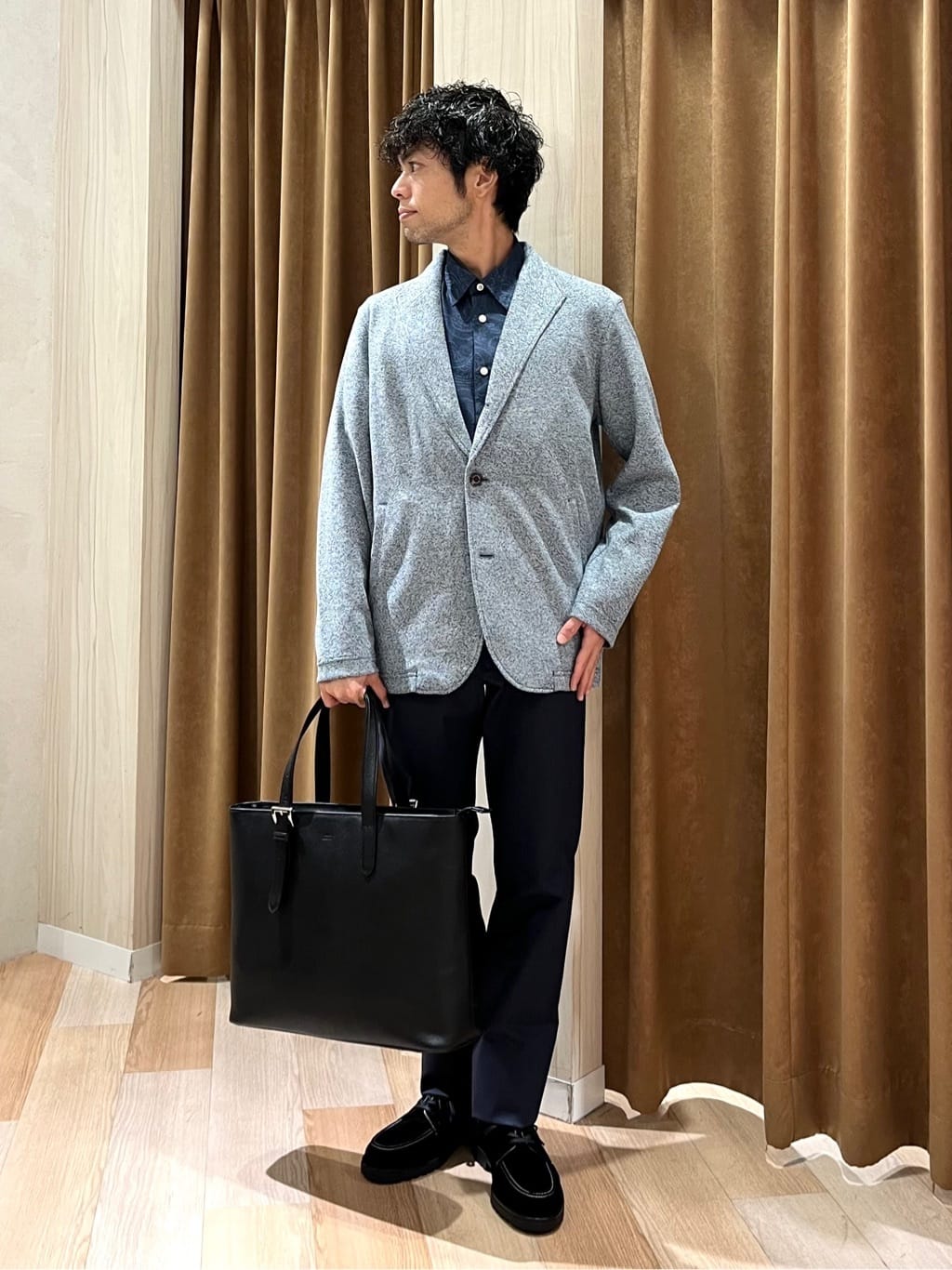 TAKEO KIKUCHIの【軽羽織/日本製】カネマサ メランジ 羽織ジャケットを使ったコーディネートを紹介します。｜Rakuten Fashion(楽天ファッション／旧楽天ブランドアベニュー)4542038