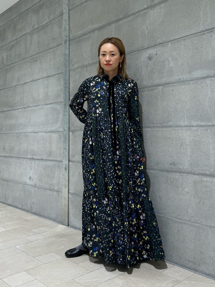 ユナイテッドアローズ フラワープリント ロングワンピース ユナイテッドアローズ フラワープリント ロングワンピース