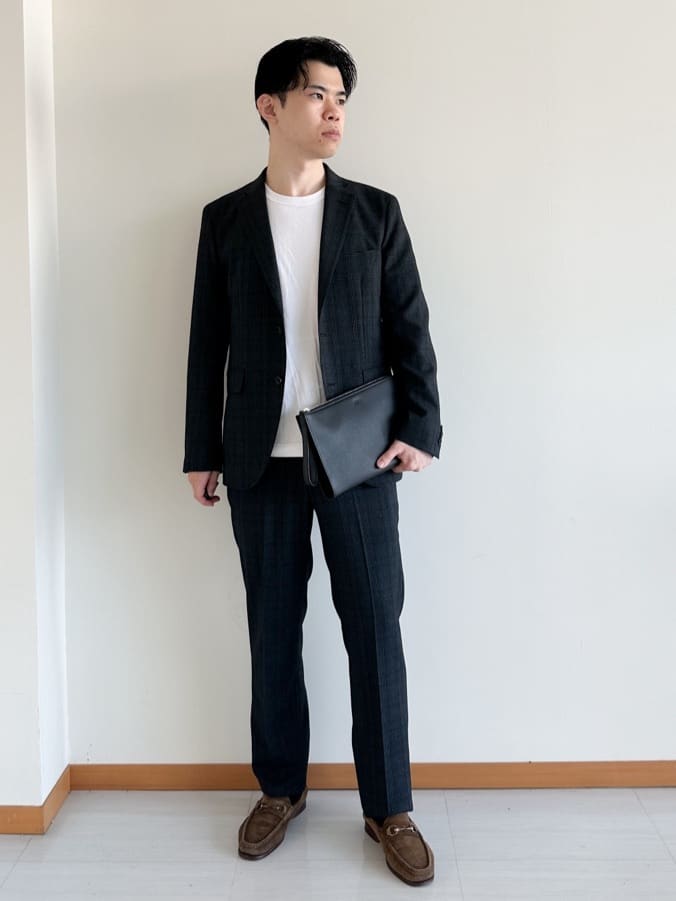 TAKEO KIKUCHIのストレッチ グレンチェック ジャケットを使ったコーディネートを紹介します。｜Rakuten Fashion(楽天ファッション／旧楽天ブランドアベニュー)4549830