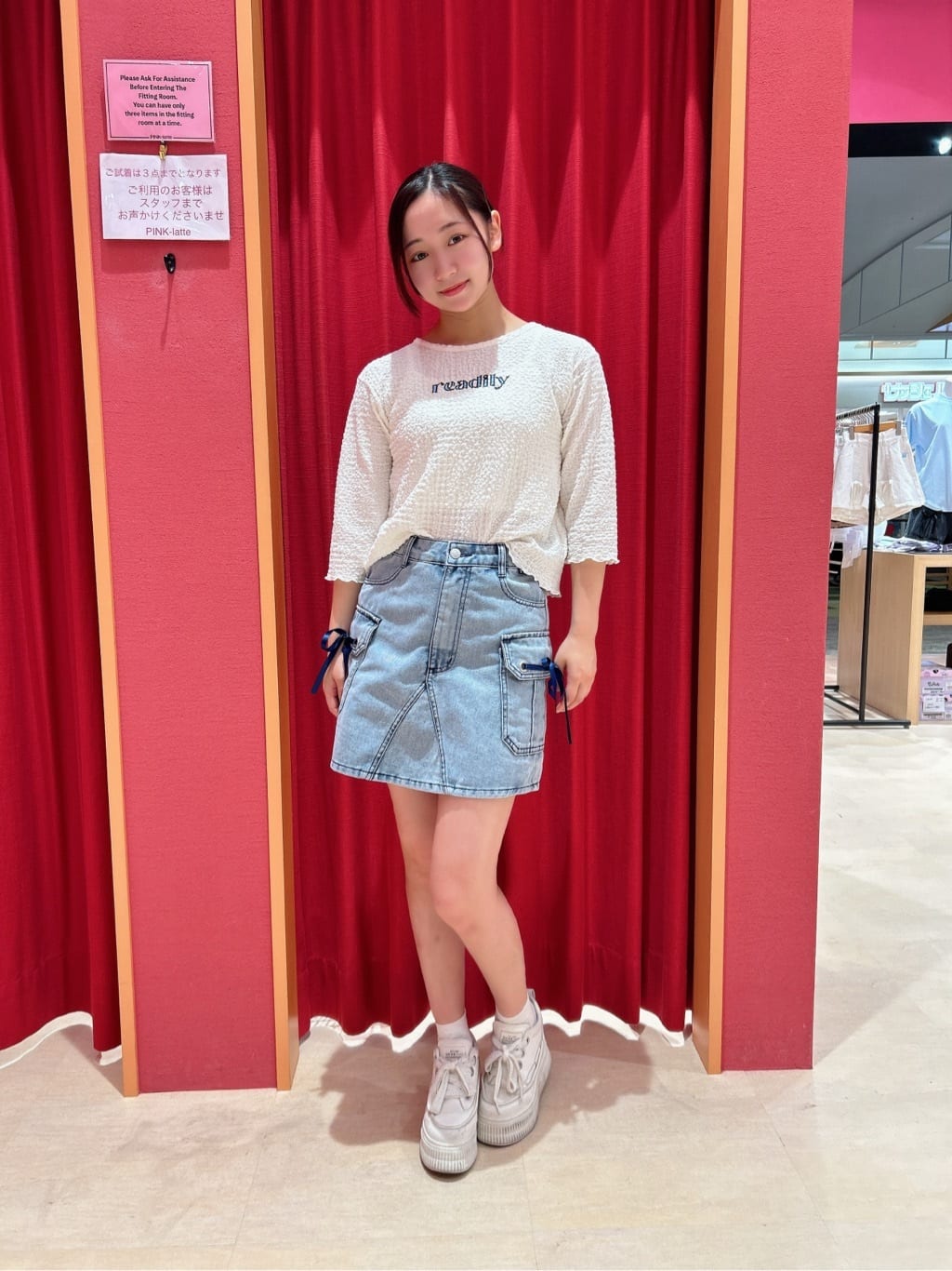 PINK-latteの【ニコラ10月号掲載/セットアイテム/2WAY】リボンプル