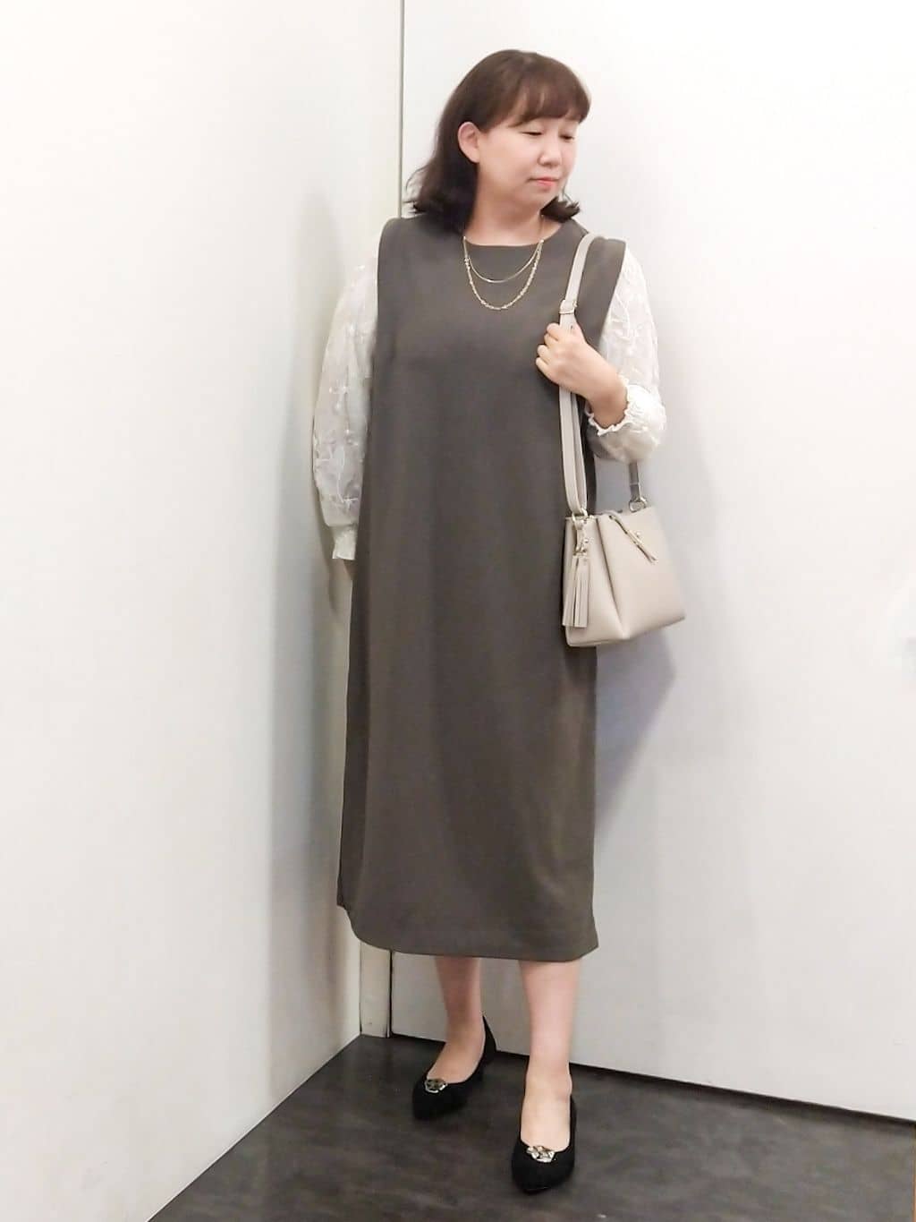 groveのデザインチェーン2連ネックレスを使ったコーディネートを紹介します。｜Rakuten Fashion(楽天ファッション／旧楽天ブランドアベニュー)4553862