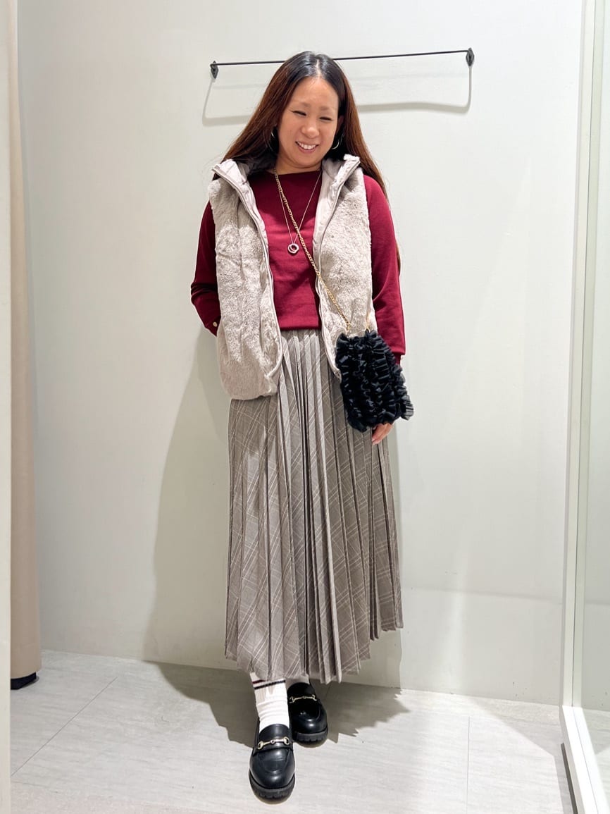groveのニュアンスメタルダブルリングネックレスを使ったコーディネートを紹介します。｜Rakuten Fashion(楽天ファッション／旧楽天ブランドアベニュー)4556395