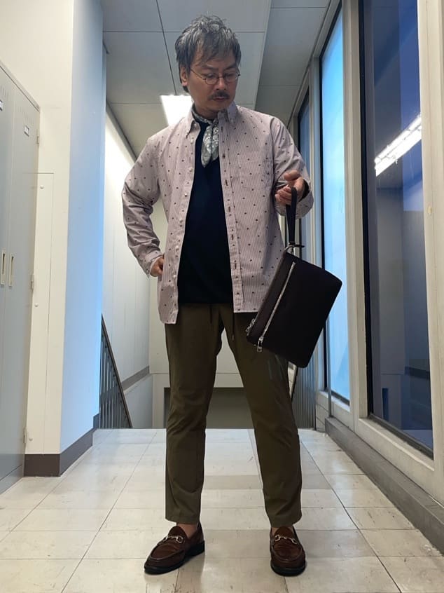 TAKEO KIKUCHIのハットモチーフ ジャカード ストライプ シャツを使ったコーディネートを紹介します。｜Rakuten Fashion(楽天ファッション／旧楽天ブランドアベニュー)4556705