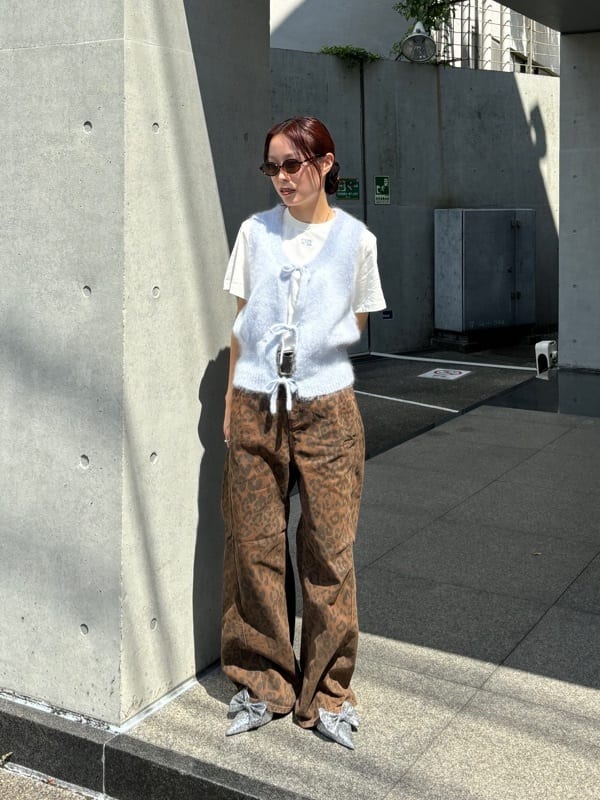 MAISON SPECIAL 2way Ribbon Mule グレー